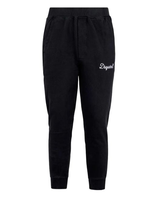 DSquared² Black Sweatpants for men