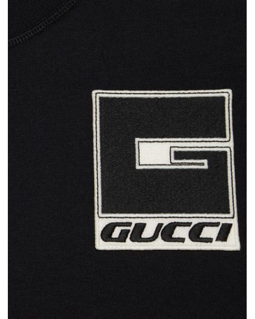 Gucci Black Cotton Jersey T-shirt for men