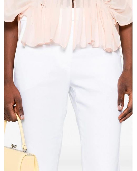Max Mara White Cotton Pants
