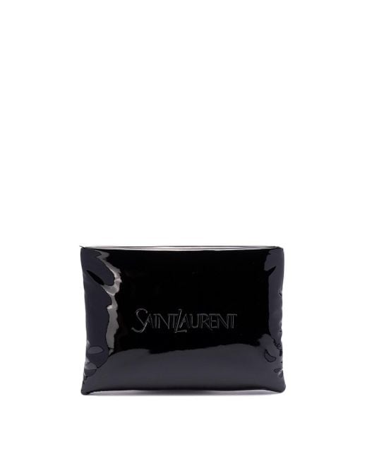 Saint Laurent Black Large Puffy Pouch Clutch Bag for men