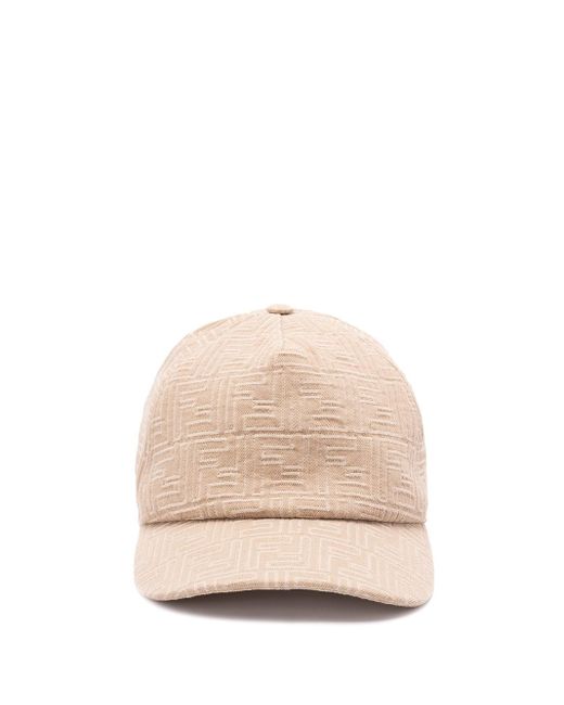 'Denim Ff' Baseball Cap di Fendi in Natural da Uomo