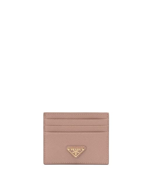 Prada Pink Saffiano Leather Card Holder