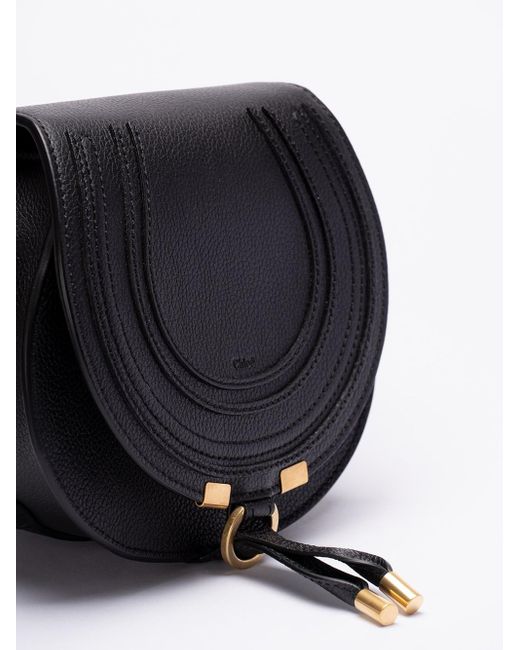 Chloé Black `Marcie` Small Saddle Bag