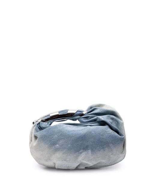 DIESEL Blue `Grab-D` Small Denim Hobo Bag