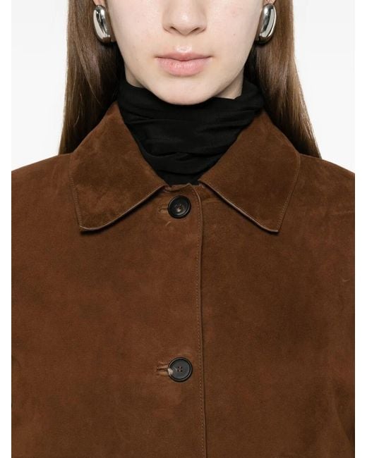 Tagliatore Brown Leather Jacket
