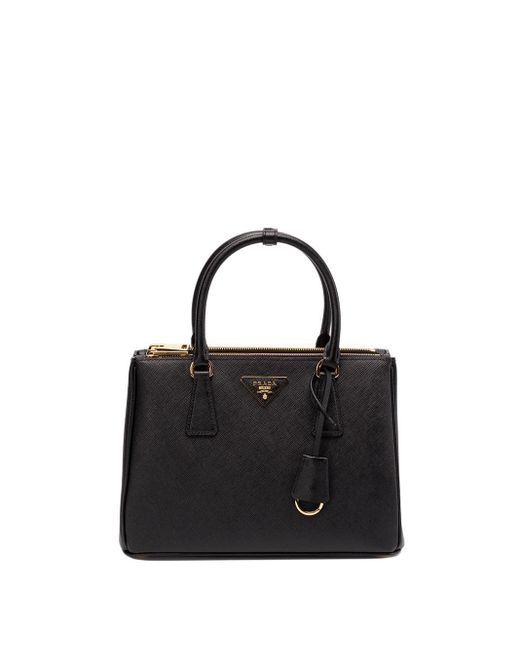 Prada Black Medium ` Galleria` Saffiano Leather Handbag