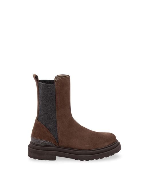 Brunello Cucinelli Brown Ankle Boots
