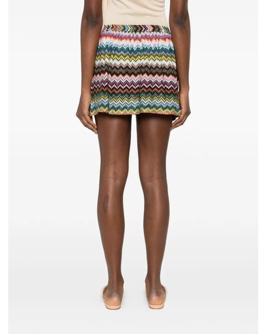 Missoni Red Short À Chevrons