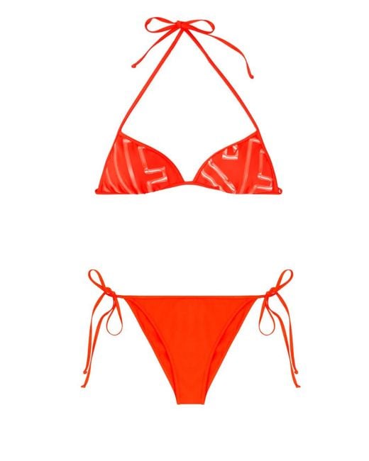 DIESEL Red 'Kate+Taylor' Bikini