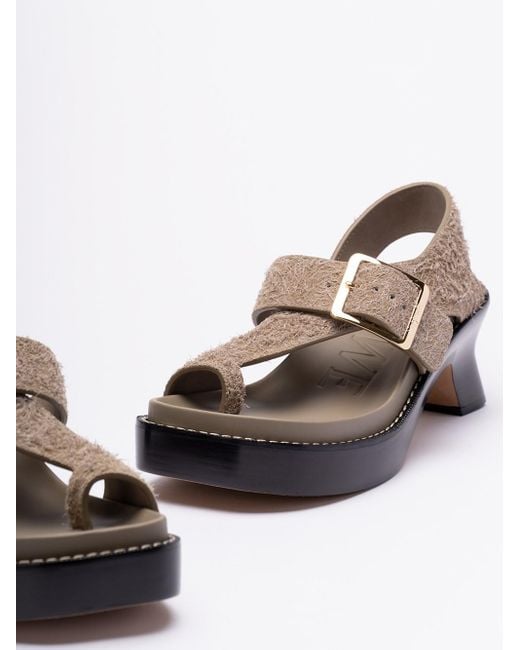 Loewe White ` Ease` Heeled Sandals