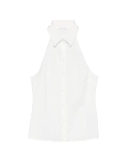 Patrizia Pepe White Collar Top