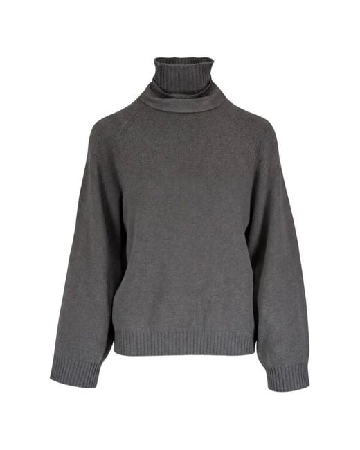 Brunello Cucinelli Gray Cashmere Turtleneck