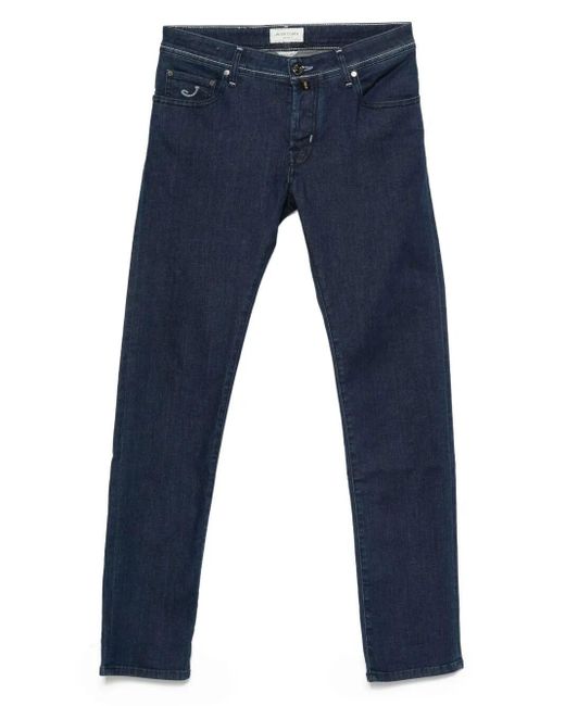 Jeans Con Ricamo J di Jacob Cohen in Blue da Uomo