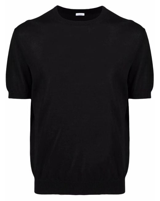 Malo Black Short Sleeve Crew-Neck Sweater for men