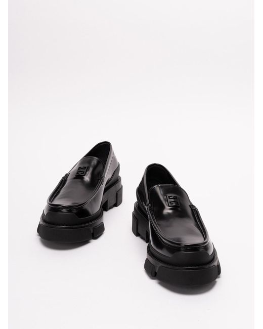 Givenchy Black `terra` Leather Loafers for men