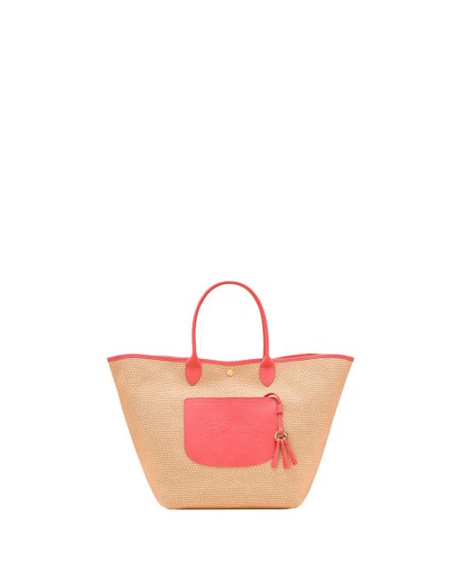 Longchamp Pink Pocket Accent Tote Bag