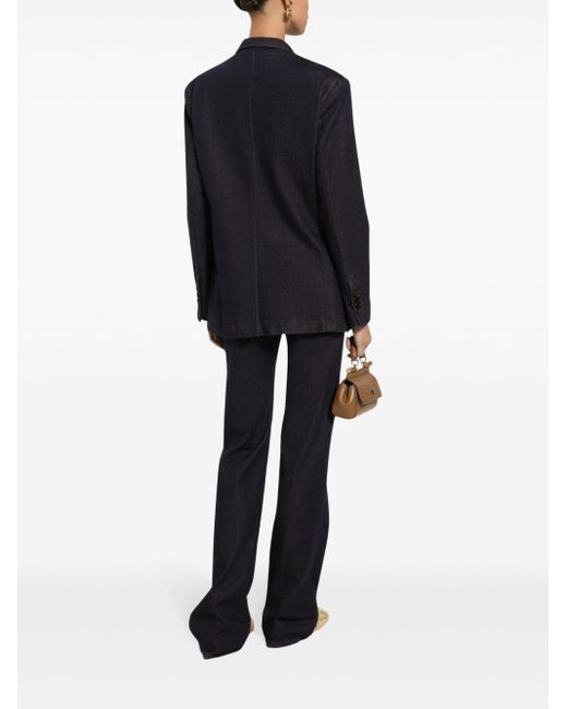 Dolce & Gabbana Black Double-Breasted Peak-Lapel Jacket