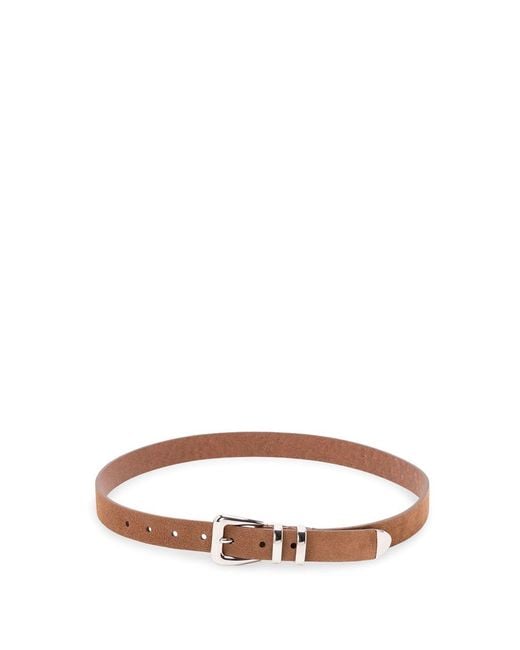 Brunello Cucinelli Brown Leather Belt for men