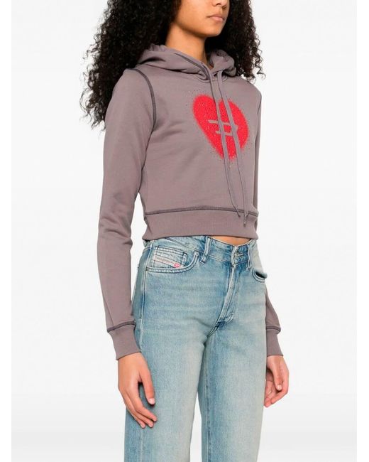 DIESEL Pink 'F-Slimmy-Hood-S5' Hooded Sweater