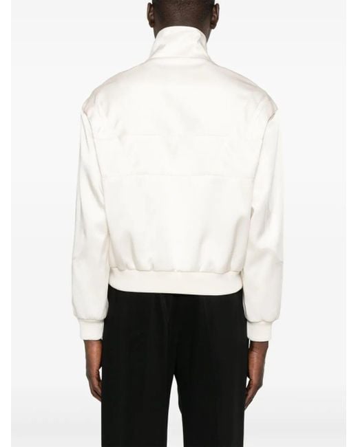 Saint Laurent White Zip Sweatshirt for men