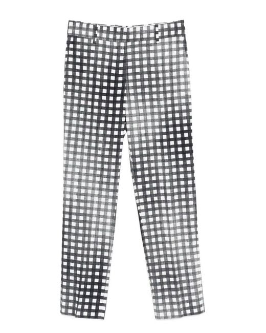 Ermanno Scervino White Gingham Trousers