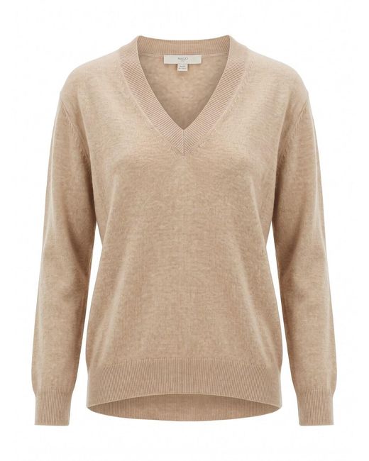 Malo Natural V Neck Sweater