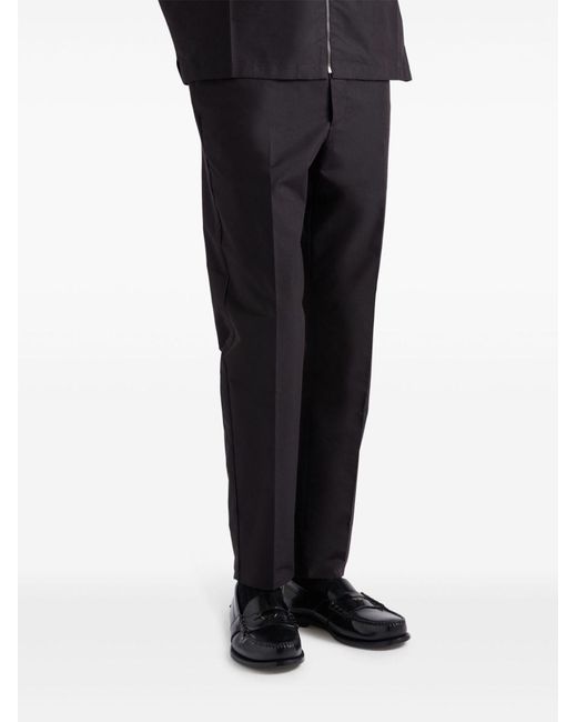 Prada Blue Technical Cotton Pants for men