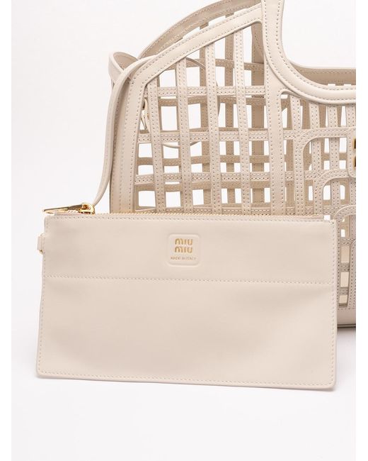 Miu Miu Natural Leather Basket