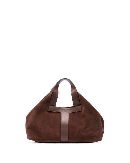 Twinset Brown Tote Bag