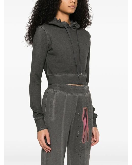 DIESEL Black 'F-Slimmy-Hood-S3' Hooded Sweater