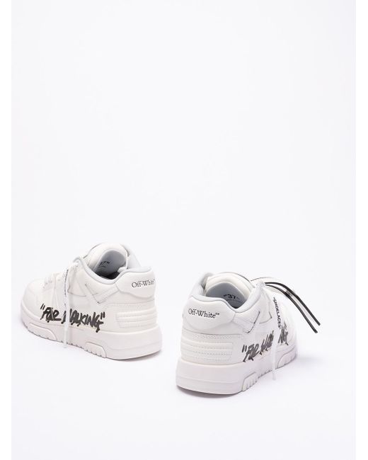 `Out Of Office` `For Walking` Sneakers di Off-White c/o Virgil Abloh in White