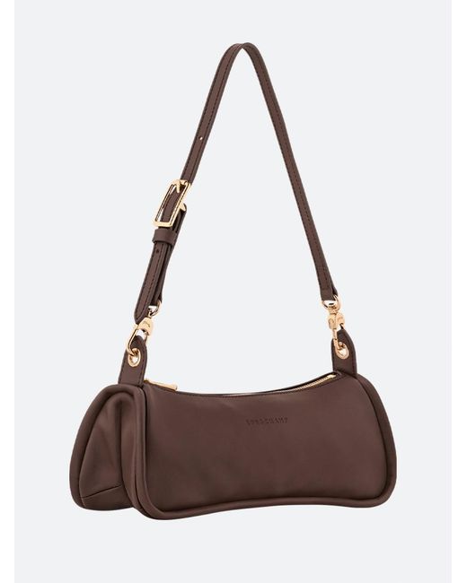Longchamp Brown 'Looong' Small Shoulder Bag