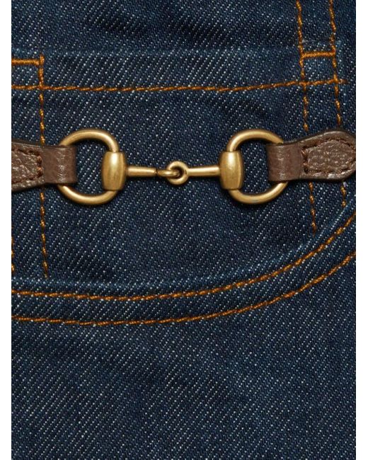 Gucci Blue Horsebit Jeans for men