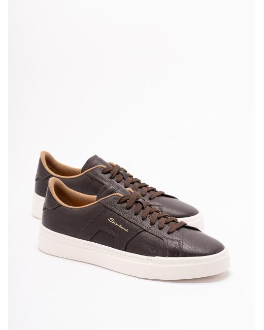 Santoni Brown 'Dbs' Sneakers for men