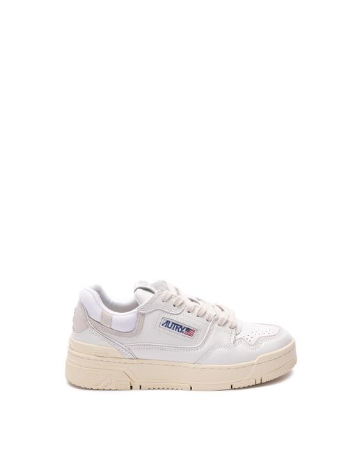 Autry White `Clc` Low-Top Sneakers