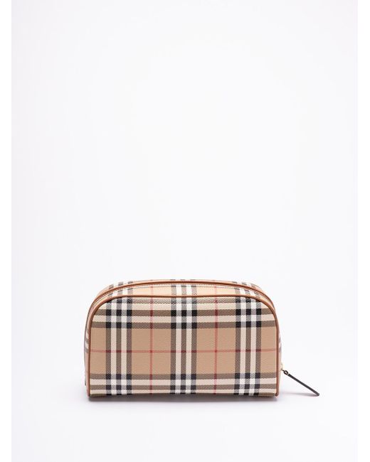 Medium `Check` Travel Pouch di Burberry in Pink