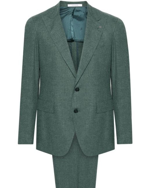 Tagliatore Green Single-breasted Suit for men