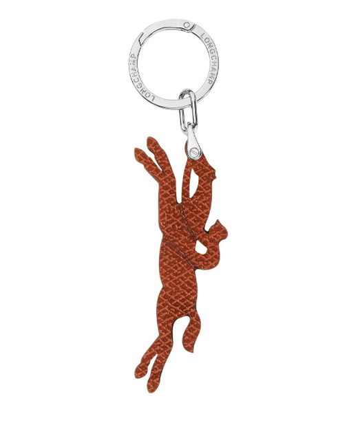 Longchamp White 'Le Pliage Club' Key Holder
