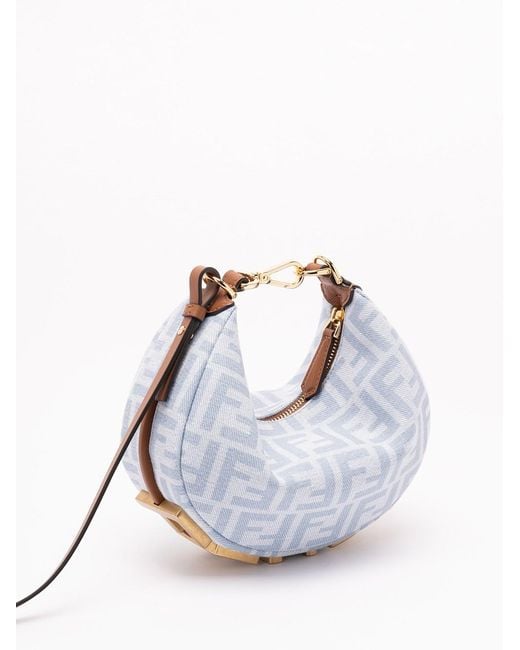 Fendi White 'Graphy' Mini Bag