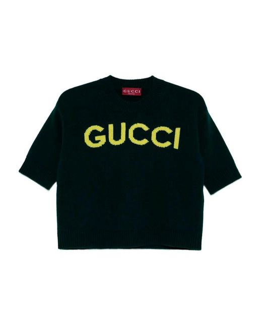 Gucci Black Short Sleeve Crew-Neck Top