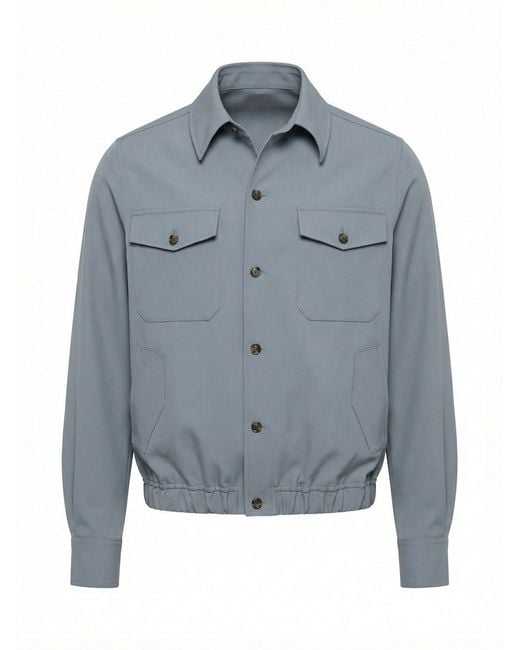 Lardini Blue Shirt Jacket for men