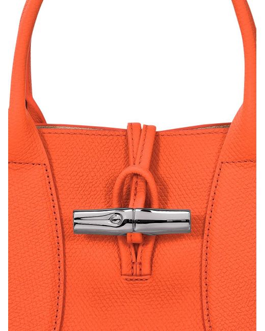 `Roseau` Medium Handbag di Longchamp in Orange