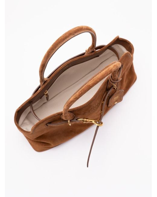 Miu Miu Brown 'Aventure' Suede Bag