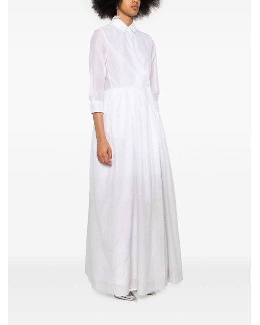 Sara Roka White `Ednalong` Long Dress
