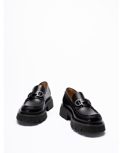 `Florian` Loafers di Ferragamo in Black da Uomo