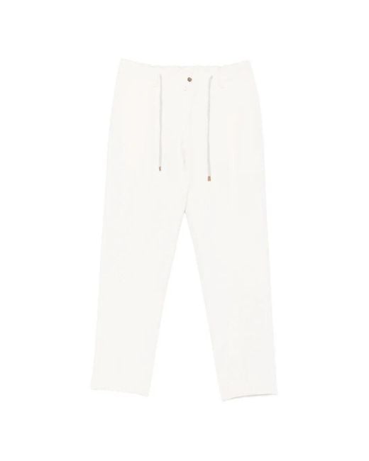 Barba Napoli White Pants for men
