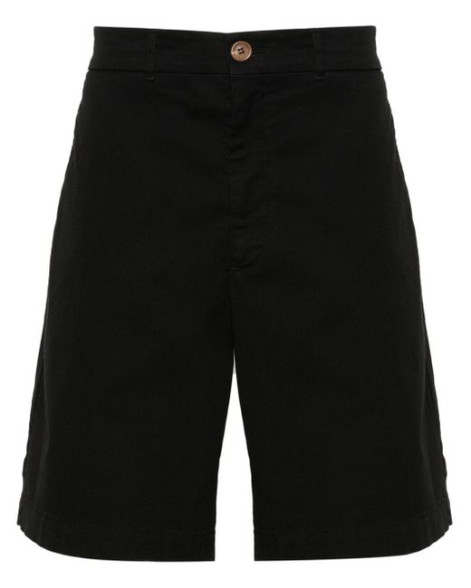 Brunello Cucinelli Black Cotton Bermuda Shorts for men