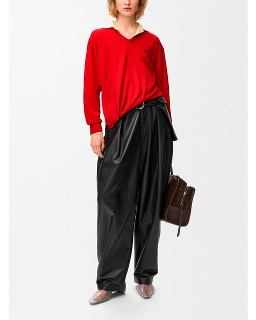 Loewe Red Draped Sweater