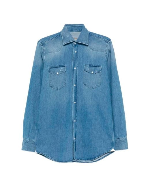 Sartorio Napoli Blue 'Texas' Shirt for men