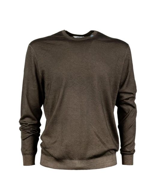 Malo Green Cashmere Round Neck for men